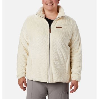 Columbia Fire Side II Plush Full Zip Fleece Plus Size, Chamarras Creme Para Mujer | 395176-YSP